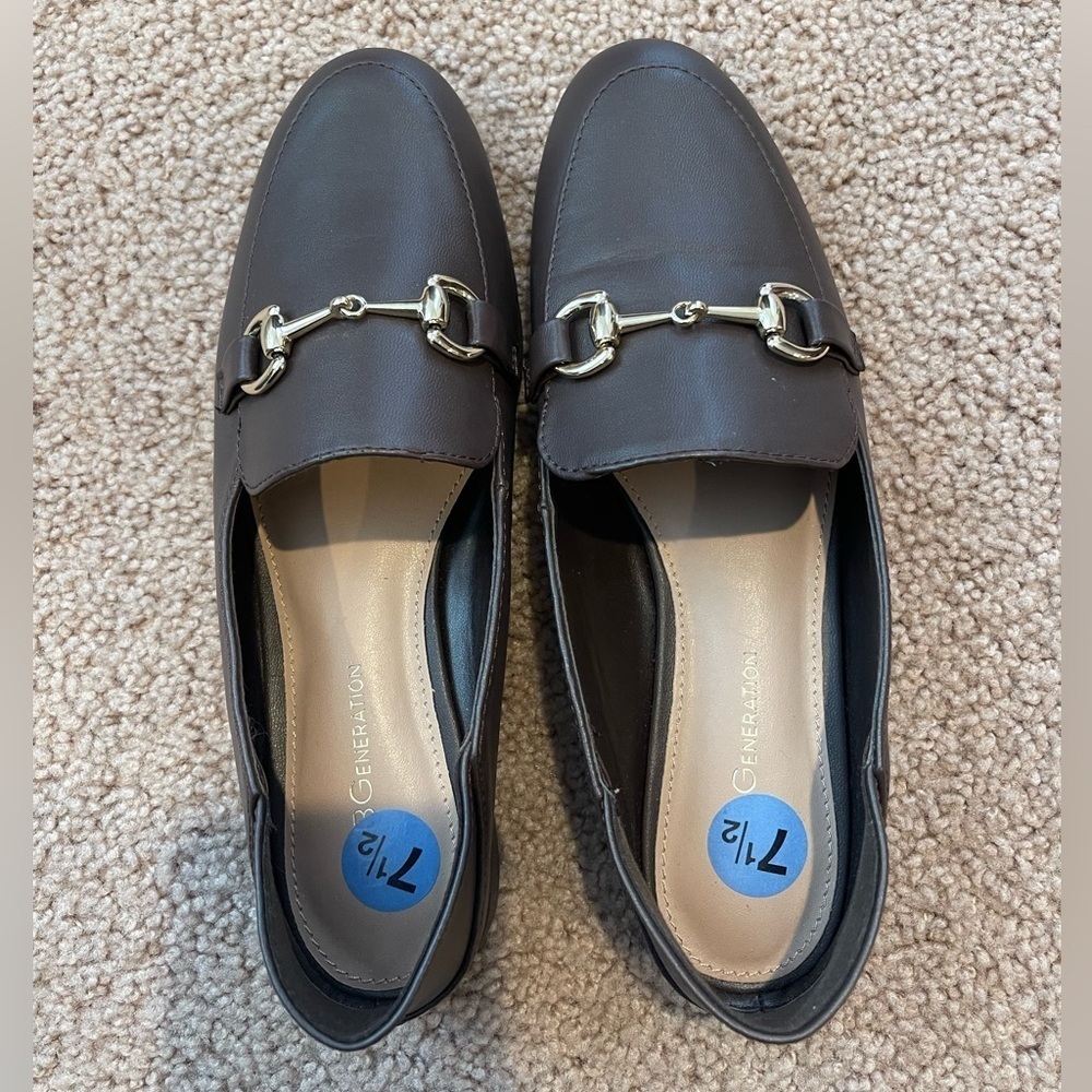 BCBGeneration Zeldi Loafer Soft Leather Dark Brown size 71/2